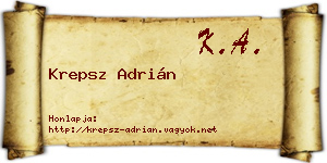 Krepsz Adrián névjegykártya
